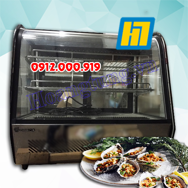 Tủ Bày Nóng Kính Cong